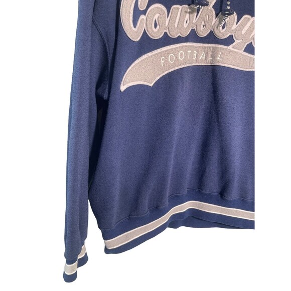 Vintage Starter Dallas Cowboys Script‎ Hoodie Sweatshirt Pockets 90s Sz M - Picture 4 of 16